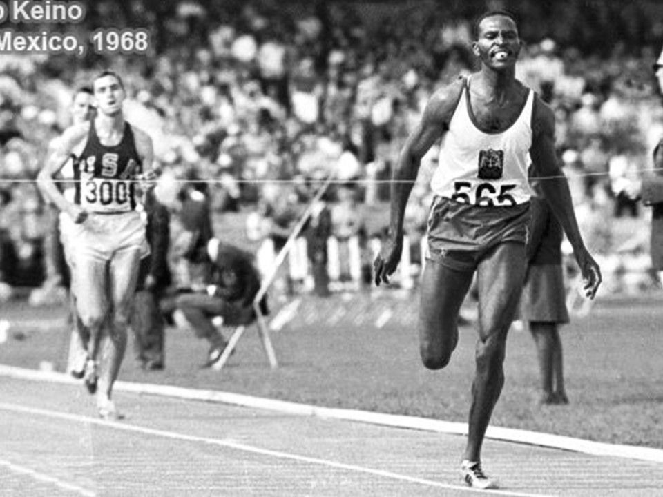 Kip Keino from Kenya winning the 1,500m in Mexico 1968, defeating Jim Ryun USA | Olympics, 1968 olympics, Kenyan