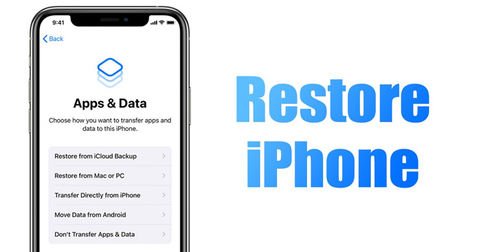 Restore iPhone để đảm bảo bộ nhớ