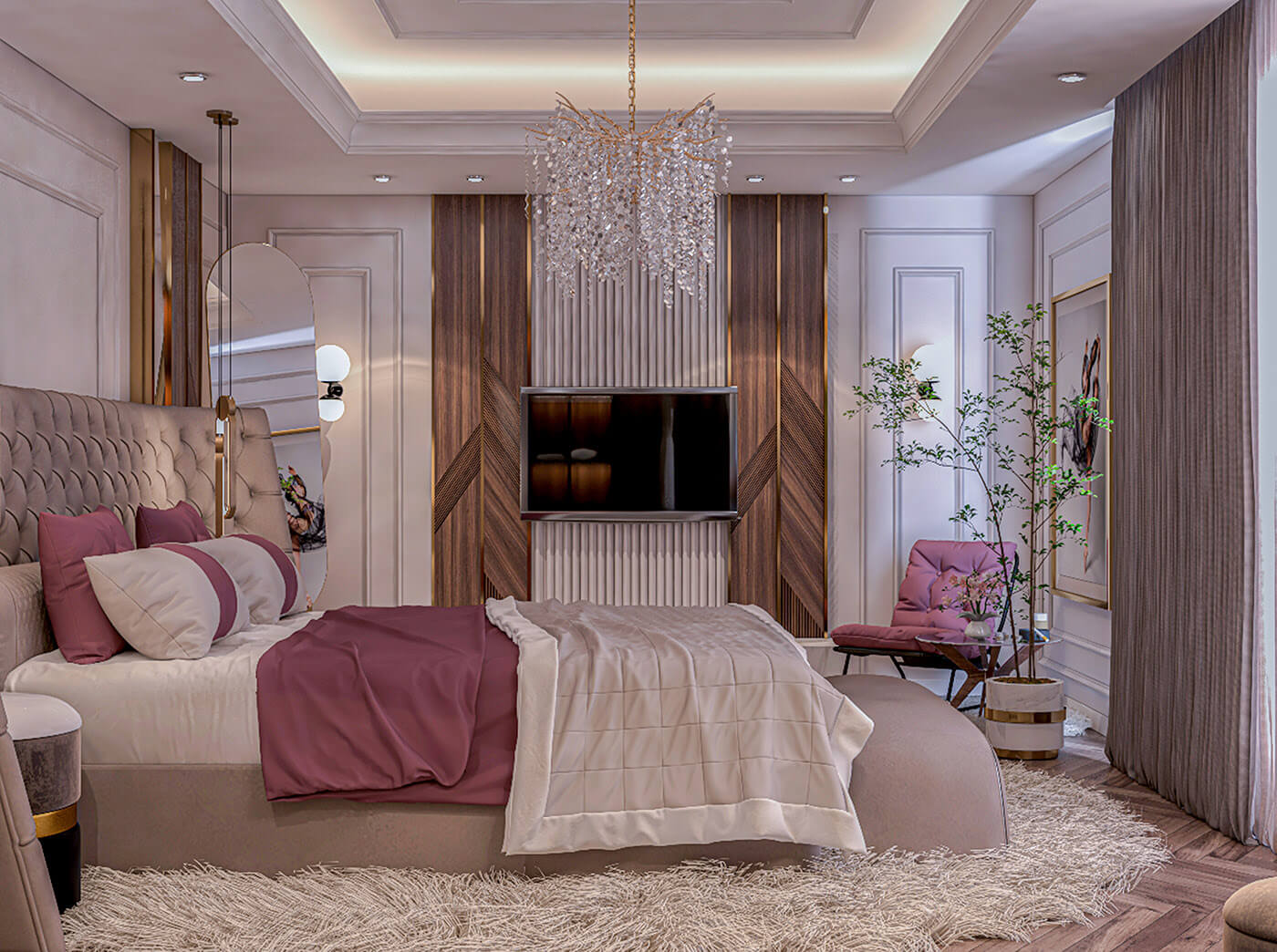 20 Mẫu thiết kế phòng ngủ phong cách châu âu tân cổ điển đẹp lung linh