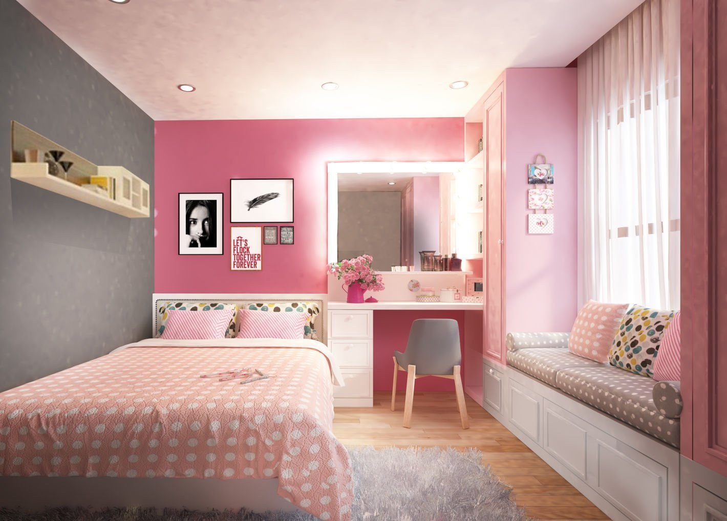Trang trí phòng ngủ nhỏ cho nữ với những ý tưởng đơn giản