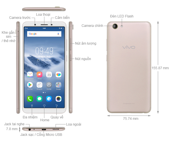Vivo Y71 - Chính hãng, giá rẻ, màn hình tràn viền